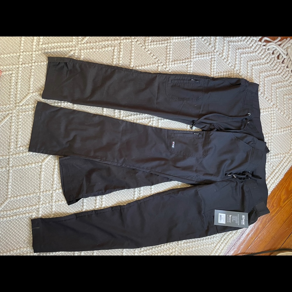 2 pairs of black scrub pants